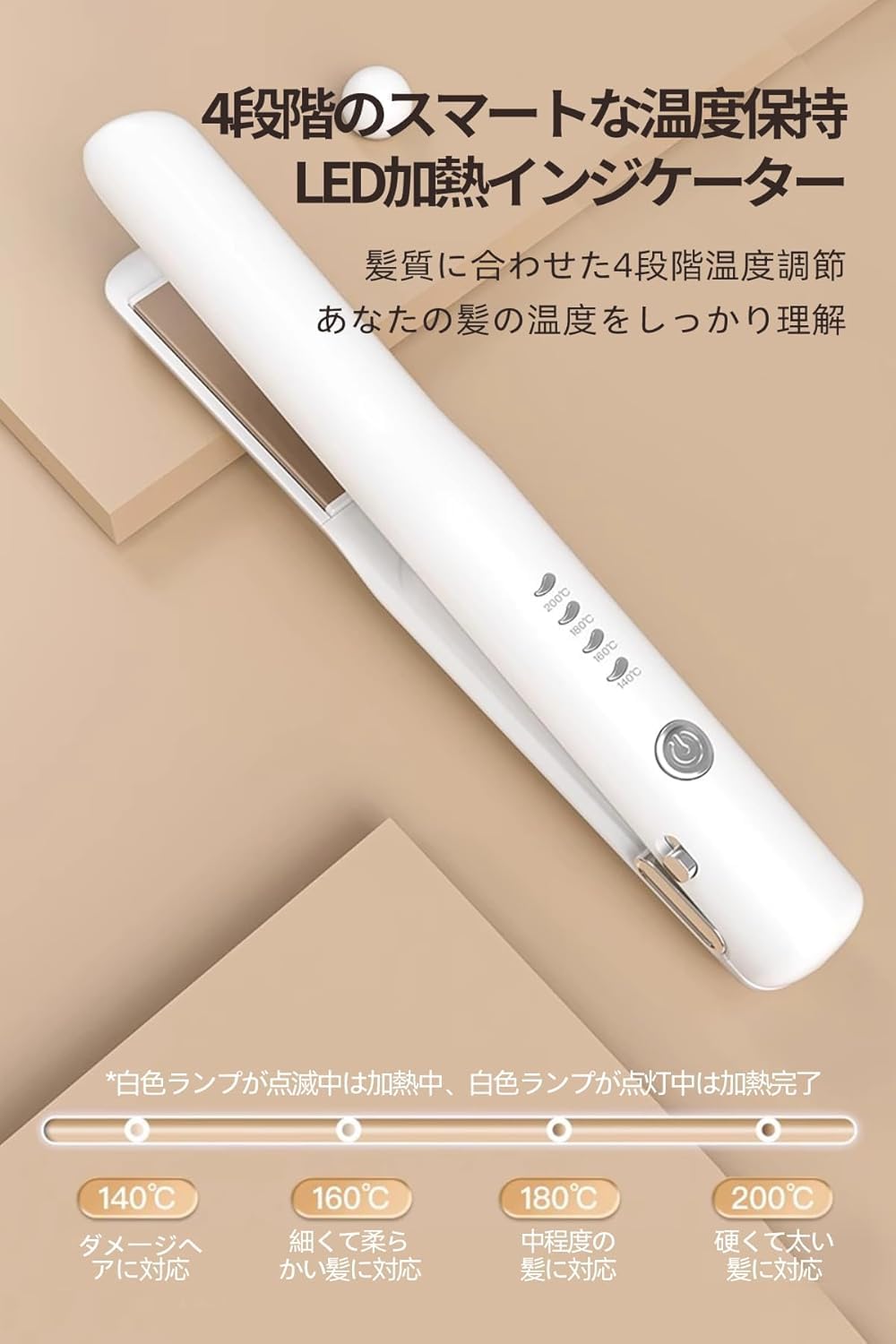 Amazon | ヘアアイロン コードレスヘアアイロン 高濃度マイナスイオン